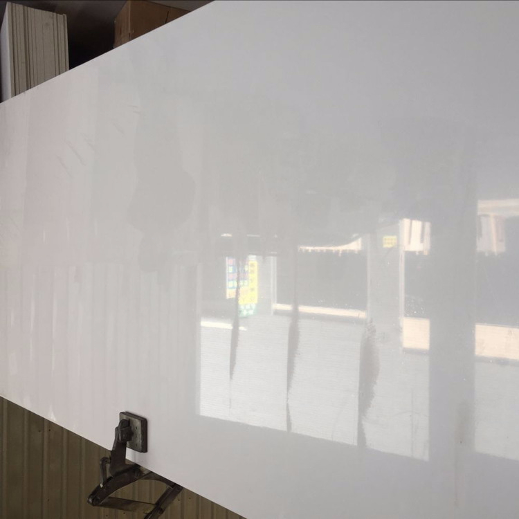 Pure white artificial quartz stone slab