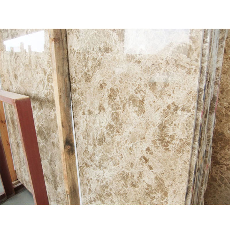 Sunny crystal light brown marble slab