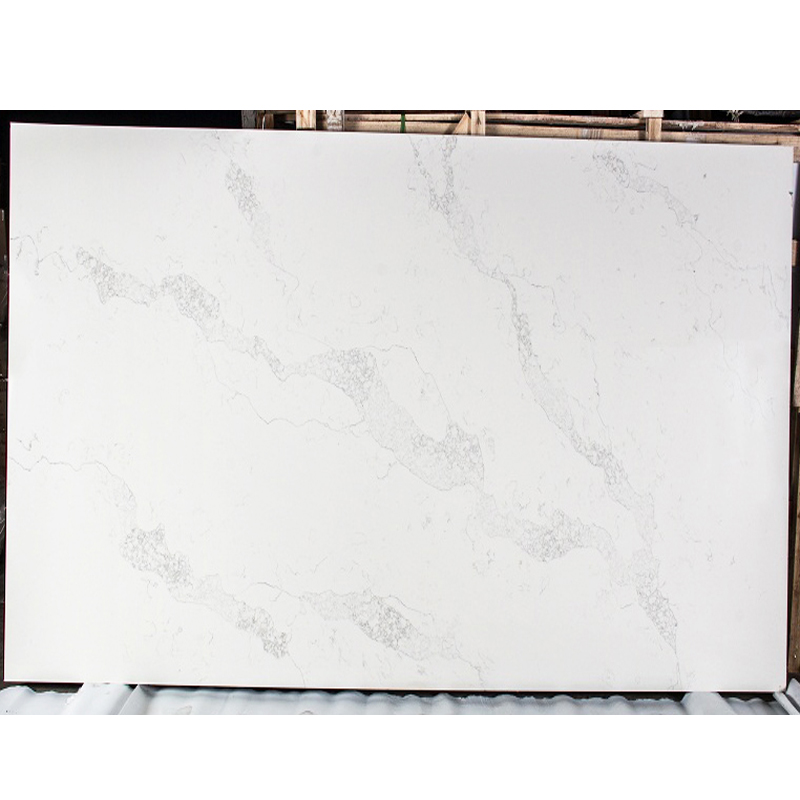 White calacatta vagli quartz slab