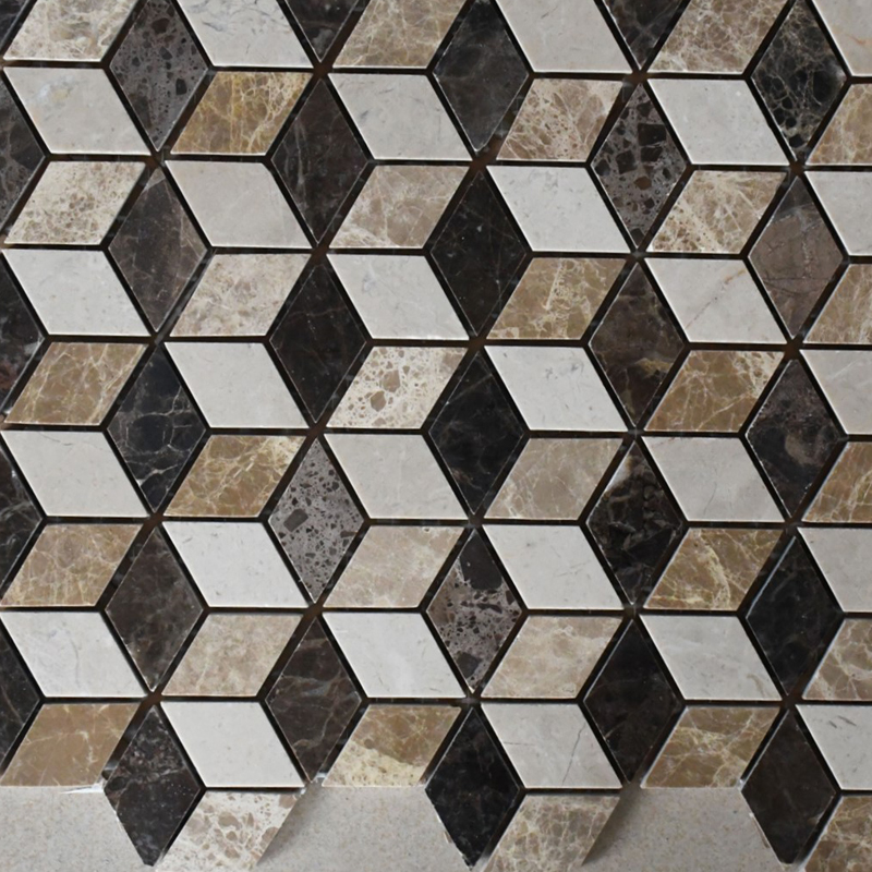 Natural Stone Cube 3D Mosaic Tiles