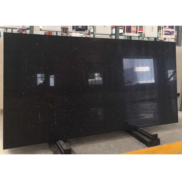 Sparkle Black Quartz Stone Slabs